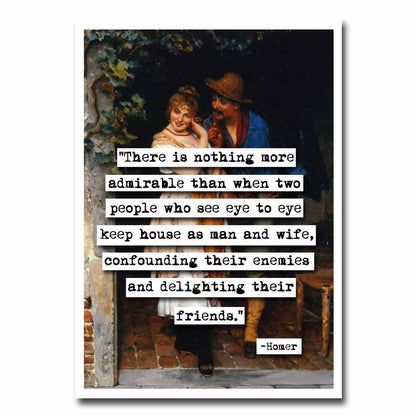 ChicalooKate - Homer Man and Wife Blank Greeting Card