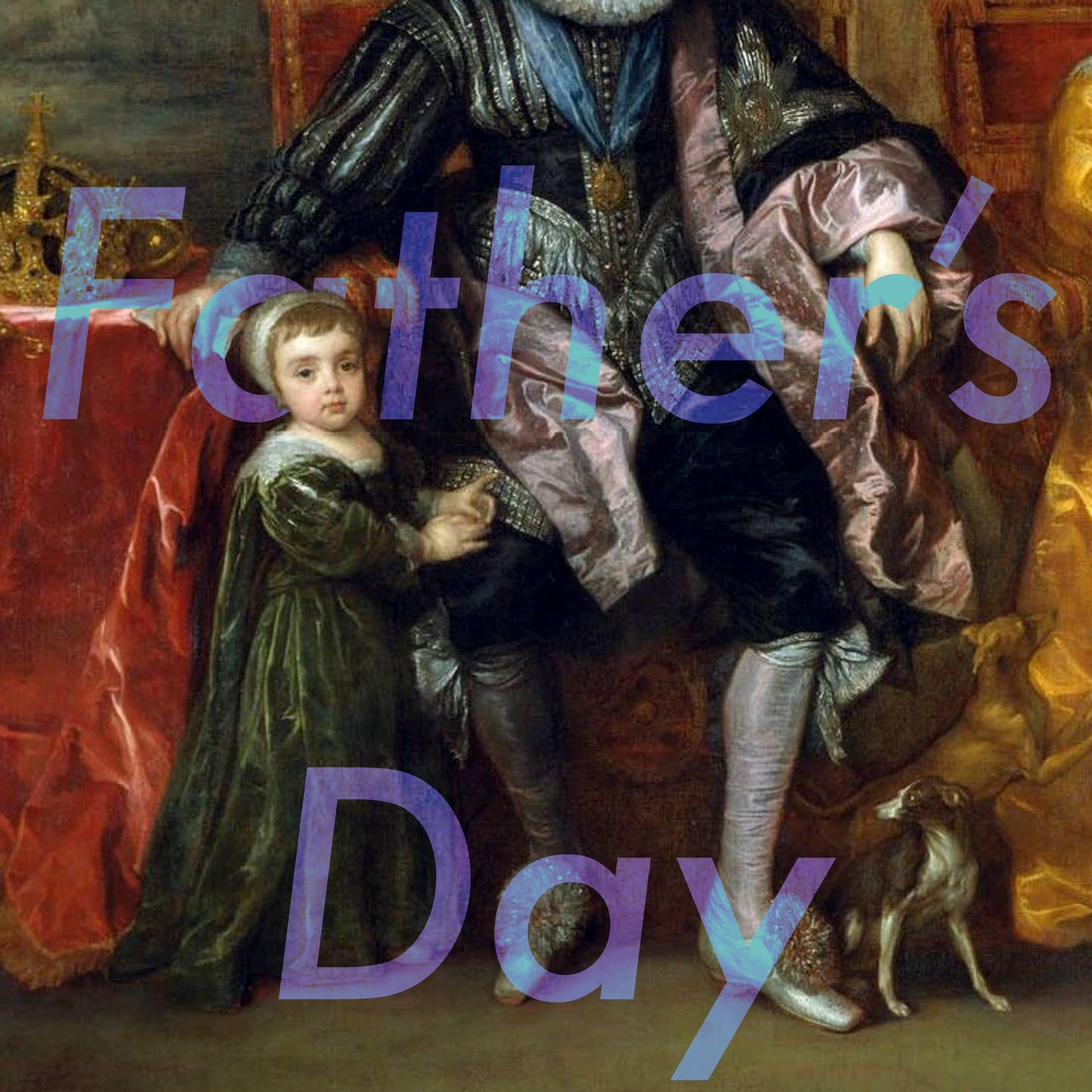 "Happy Father's Day" (king) A6 card: Recycled white envelopes - PMA Store at the Portland Museum of Art, Maine