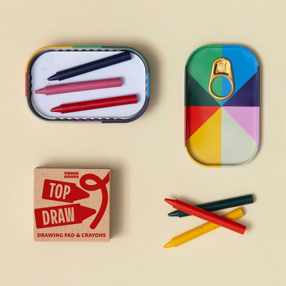 Block Design US - Tinned Goods - Drawing Pad & Crayons