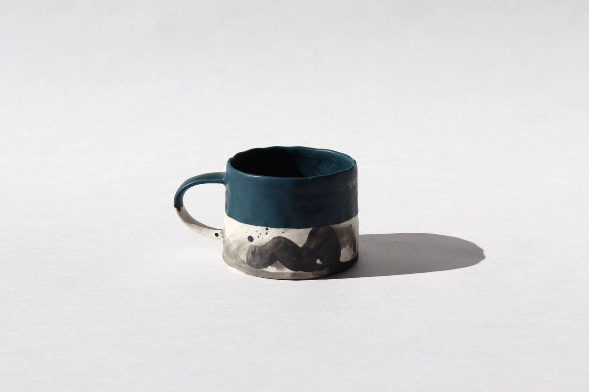 Elizabeth Benotti Ceramics - Pinched Splatter Mug: Daybreak - PMA Store at the Portland Museum of Art, Maine