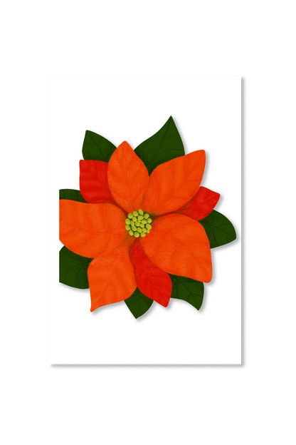 Avery Reed - Poinsetta Die-Cut Greeting Card