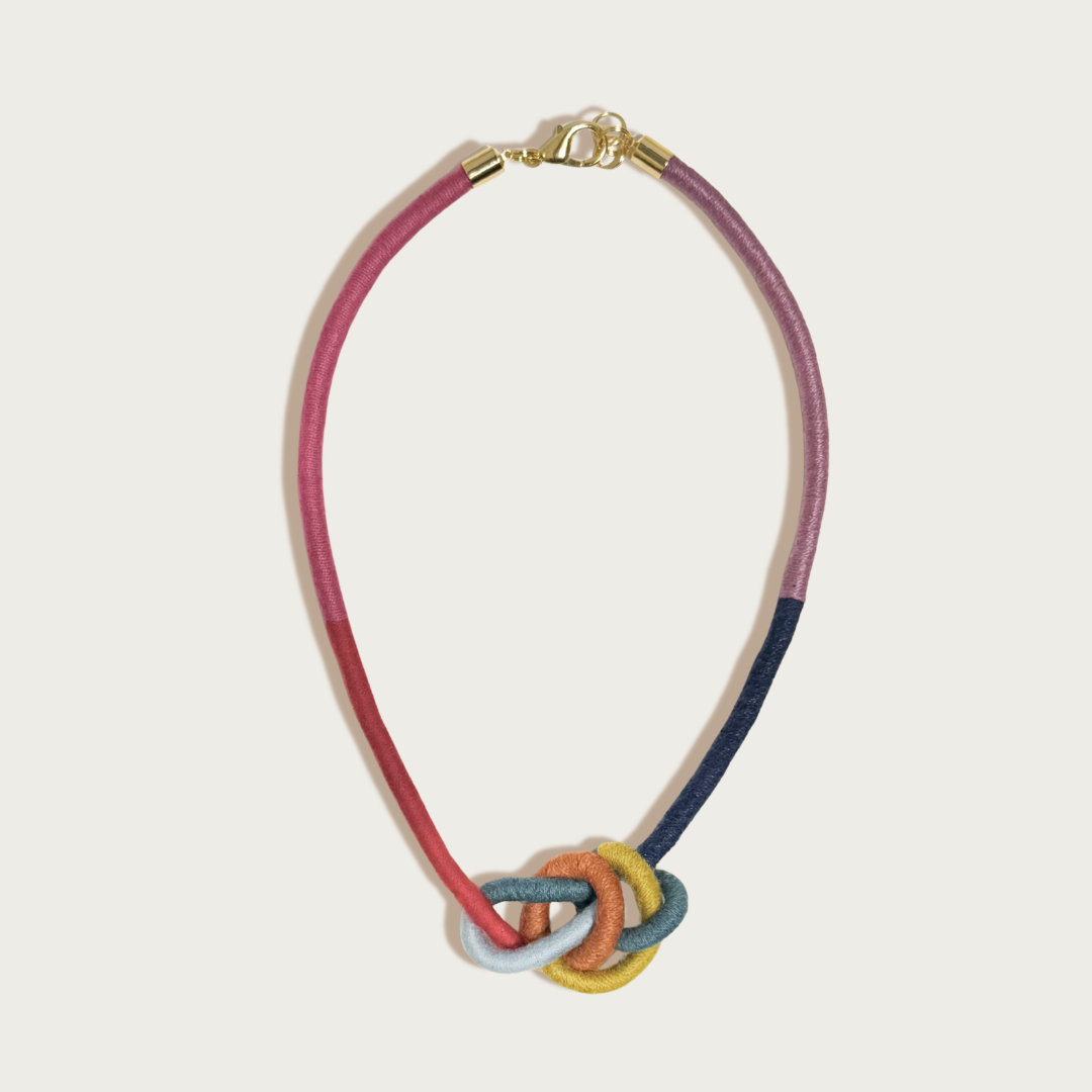 SASHA - Petit Water Bowline Rainbow Necklace