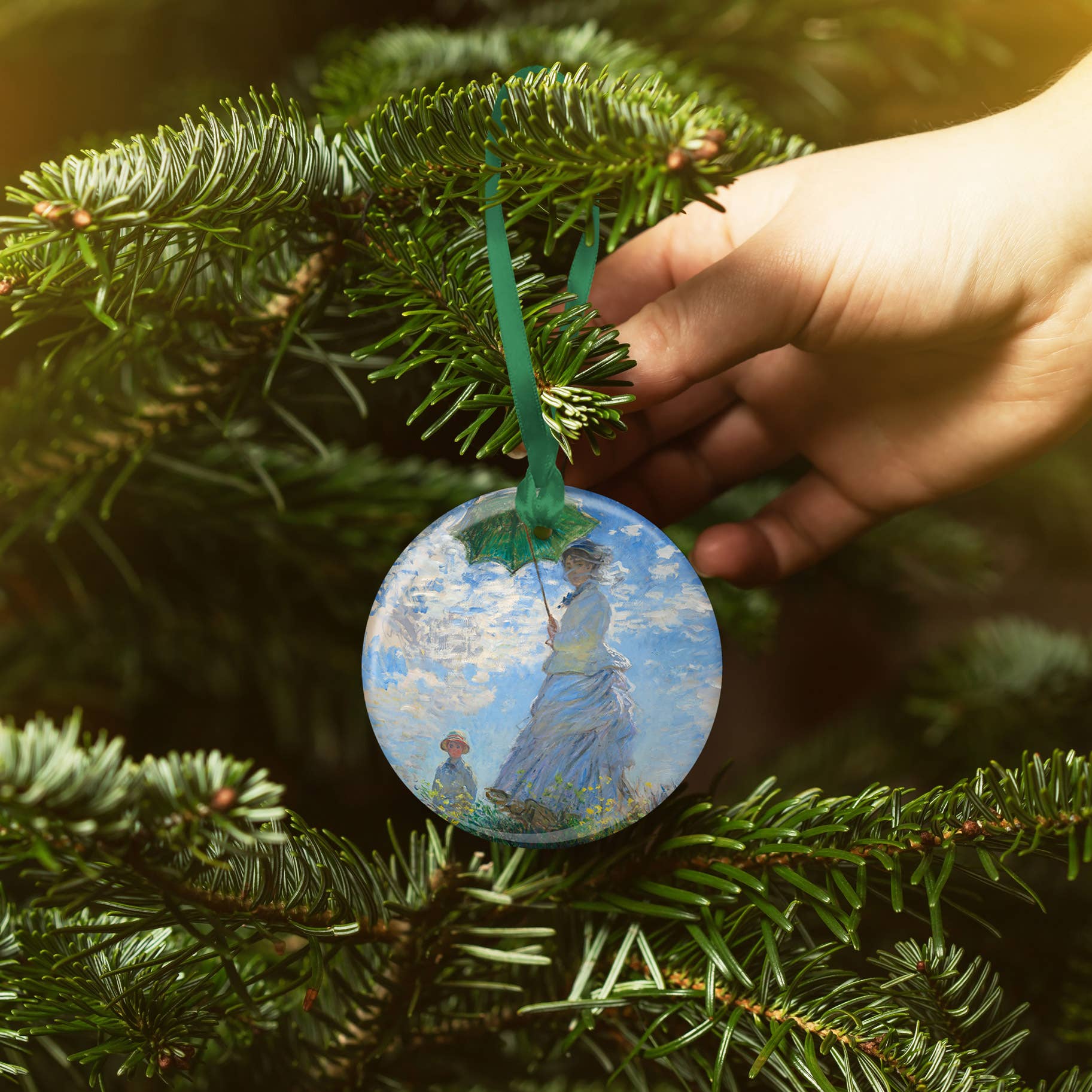 Monet "Woman with Parasol" Keepsake Ornament - PMA Store at the Portland Museum of Art, Maine