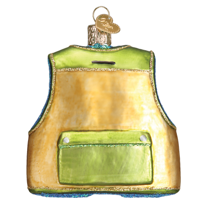 Old World Christmas - Fishing Vest Ornament - PMA Store at the Portland Museum of Art, Maine
