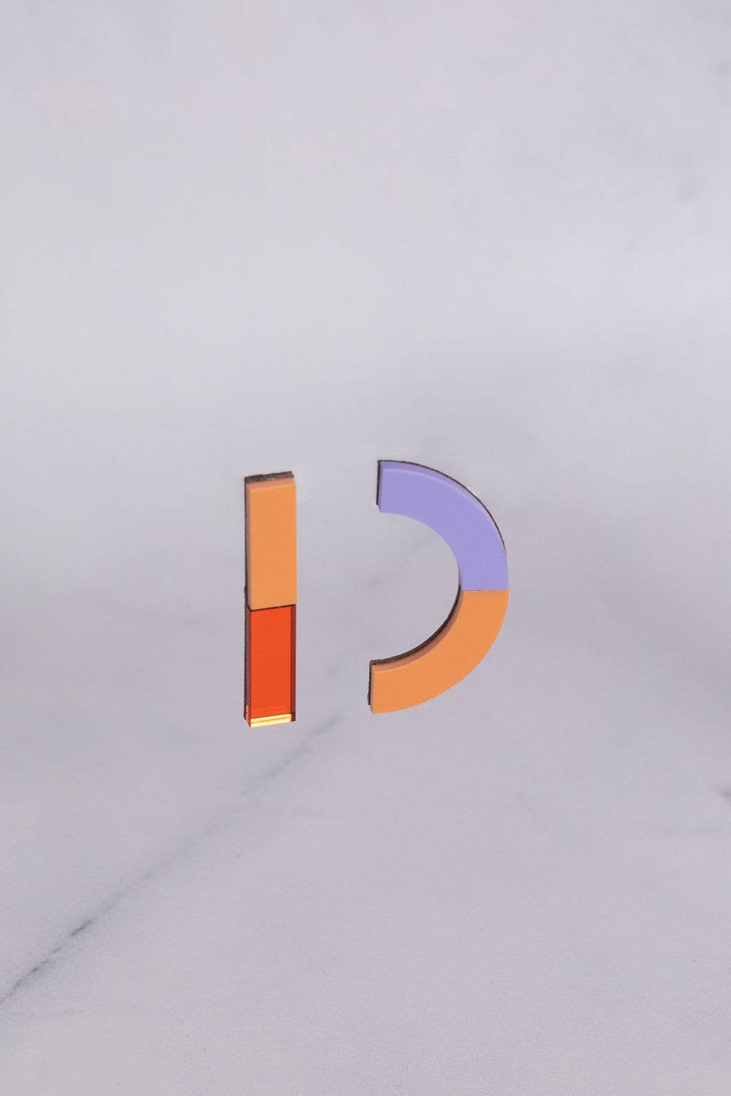 Pamela Coromoto - NEW Memphis Mini Earrings: Lilac/Salmon