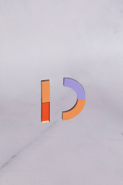 Pamela Coromoto - NEW Memphis Mini Earrings: Lilac/Salmon