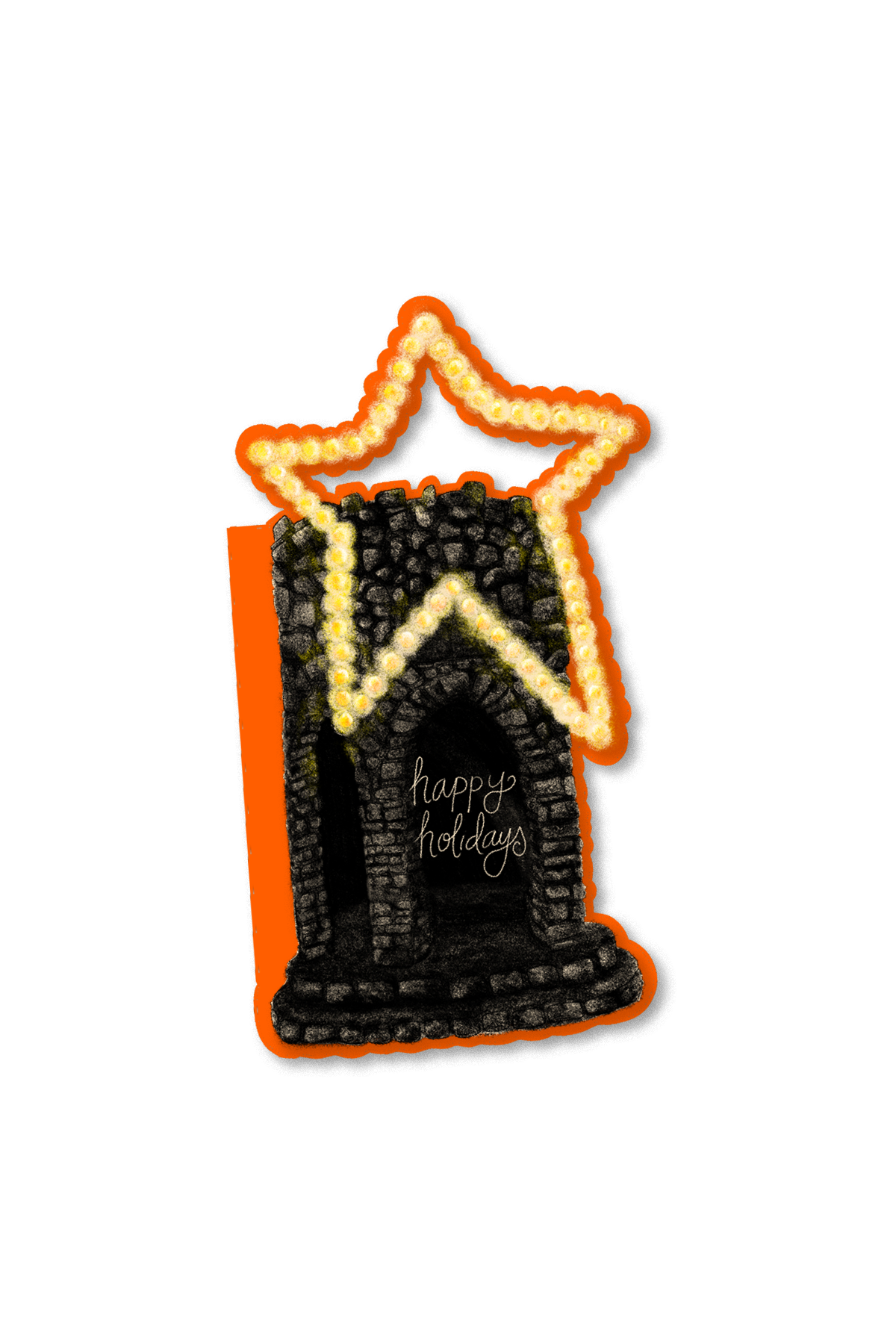 Avery Reed - Star Atop Mount Battie Die-Cut Greeting Card