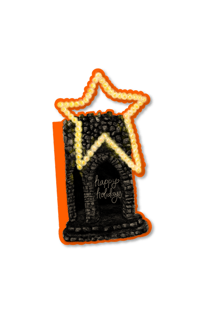 Avery Reed - Star Atop Mount Battie Die-Cut Greeting Card