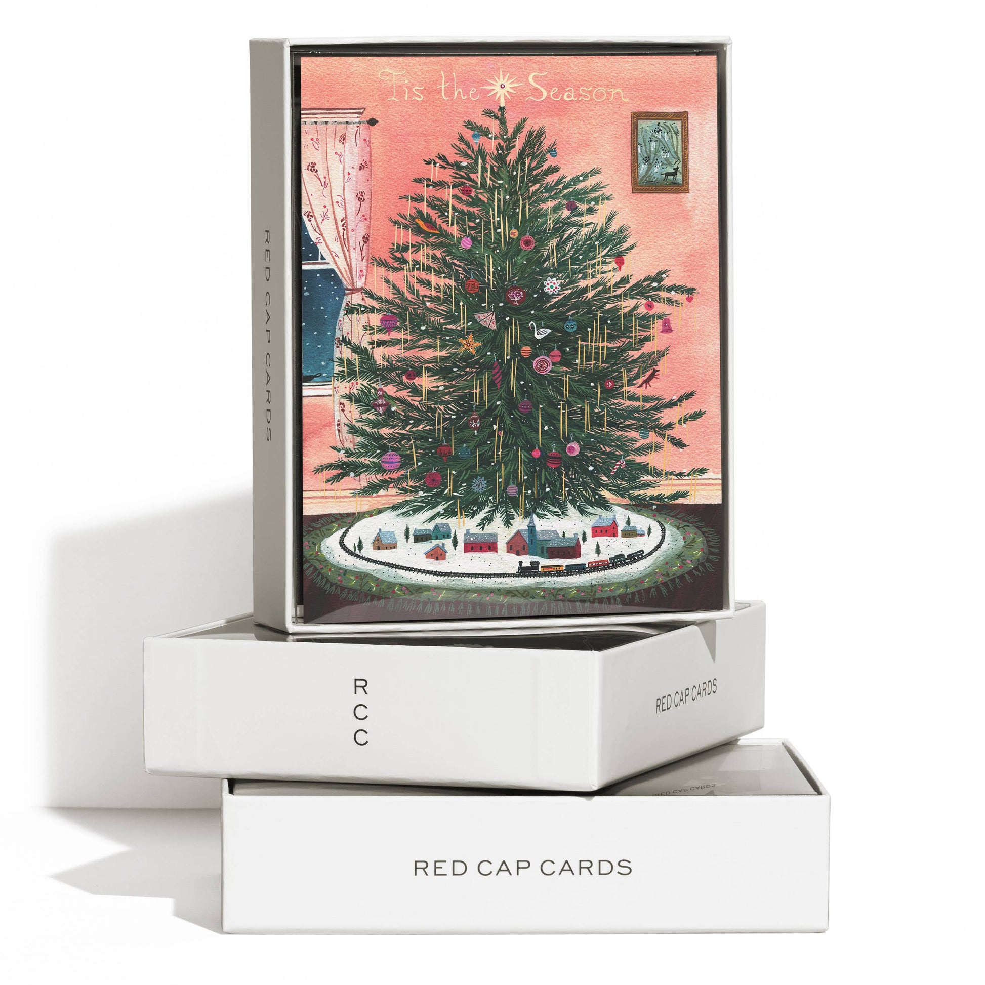 Tinsel Tree holiday greeting card: Single - PMA Store at the Portland Museum of Art, Maine