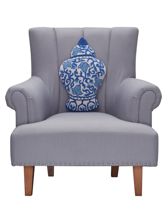 Peking Handicraft - Shaped Chinoiserie Vase Hook Pillow - PMA Store at the Portland Museum of Art, Maine