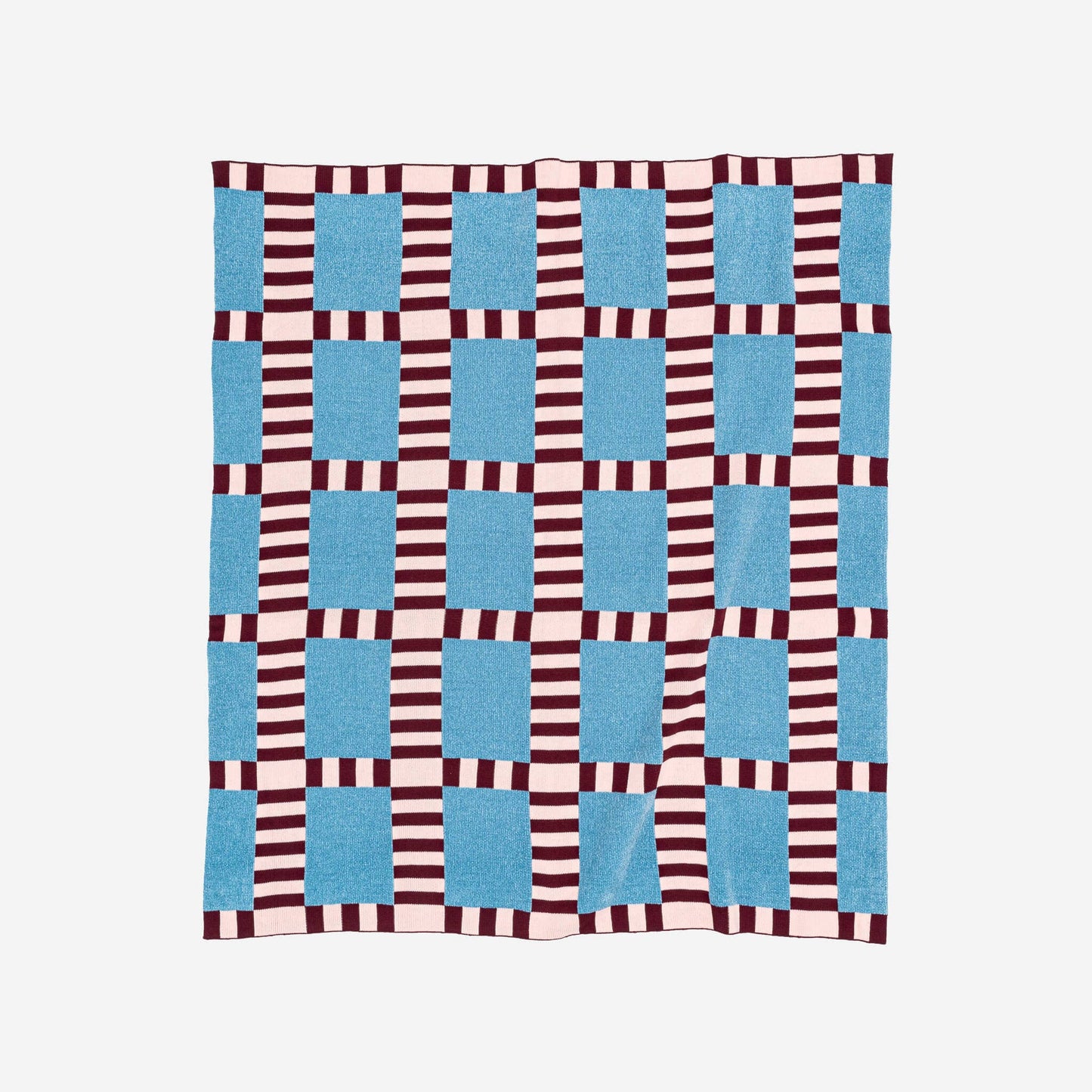 VERLOOP | knits - Tile Patch Chenille Throw: Peach - PMA Store at the Portland Museum of Art, Maine