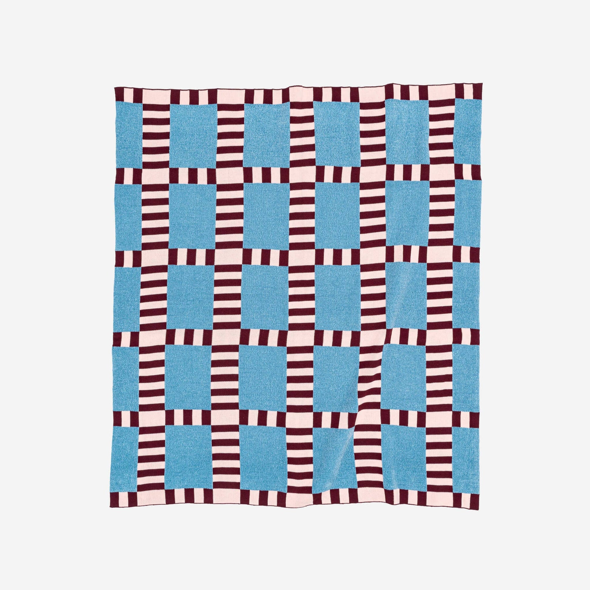 VERLOOP | knits - Tile Patch Chenille Throw: Peach - PMA Store at the Portland Museum of Art, Maine