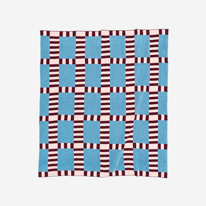 VERLOOP | knits - Tile Patch Chenille Throw: Peach - PMA Store at the Portland Museum of Art, Maine