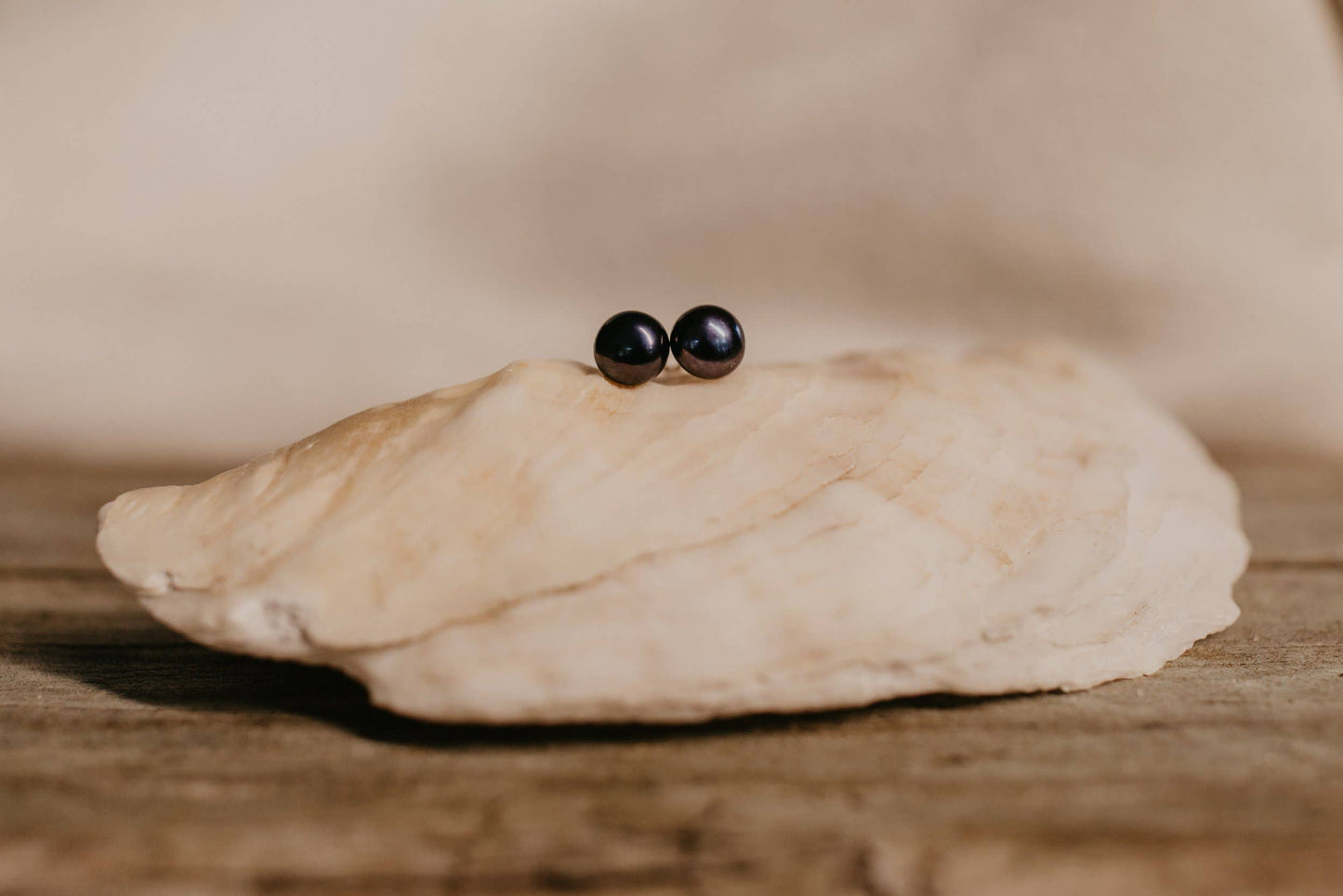 Sea Salt & Silver - Black Pearl Stud Earrings: Medium - PMA Store at the Portland Museum of Art, Maine