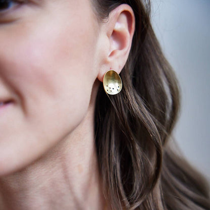 MULXIPLY - Mini Origin Earrings | Brass - PMA Store at the Portland Museum of Art, Maine