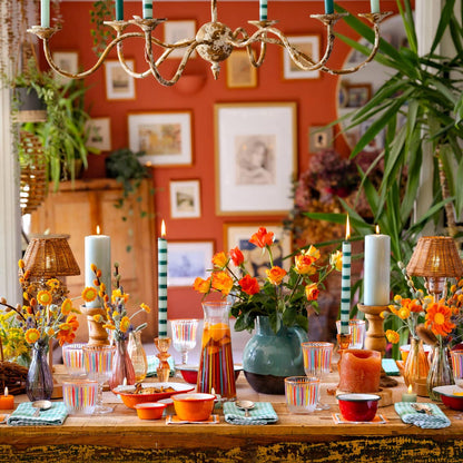 Green Stripe Taper Candle | POS Unit | Gifts | - PMA Store at the Portland Museum of Art, Maine