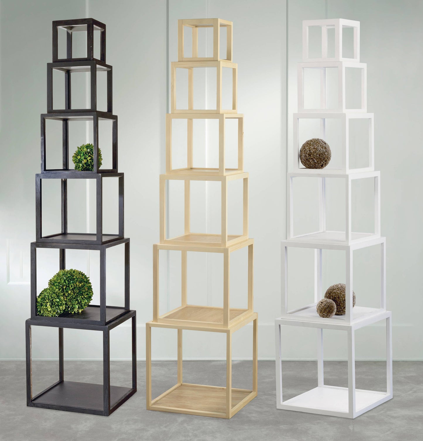 Wood Cube Risers in Set of 3 or Set of 6: White / 6 Cubes - PMA Store at the Portland Museum of Art, Maine