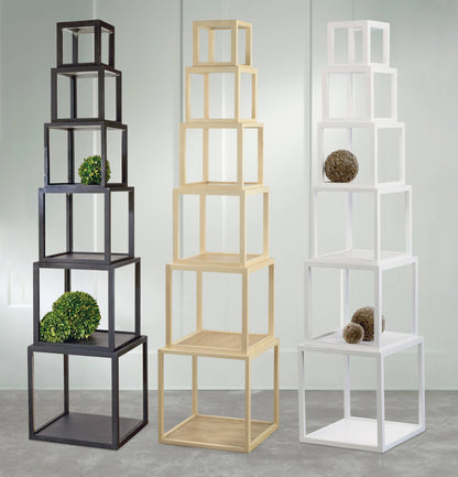 Wood Cube Risers in Set of 3 or Set of 6: White / 6 Cubes - PMA Store at the Portland Museum of Art, Maine