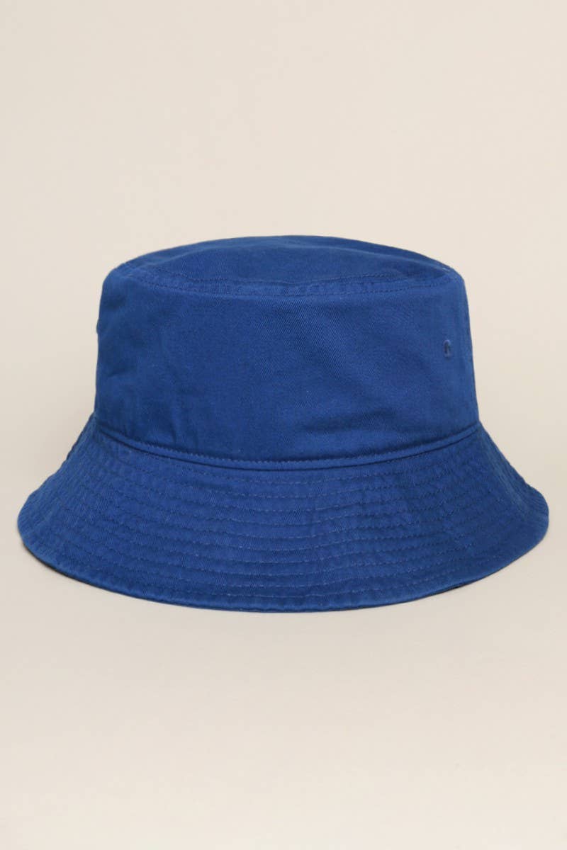 Fashion City - Solid Color Cotton Bucket Fisherman Hats: GREENTEA / S/M