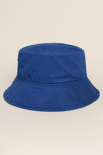 Fashion City - Solid Color Cotton Bucket Fisherman Hats: ORANGE / S/M