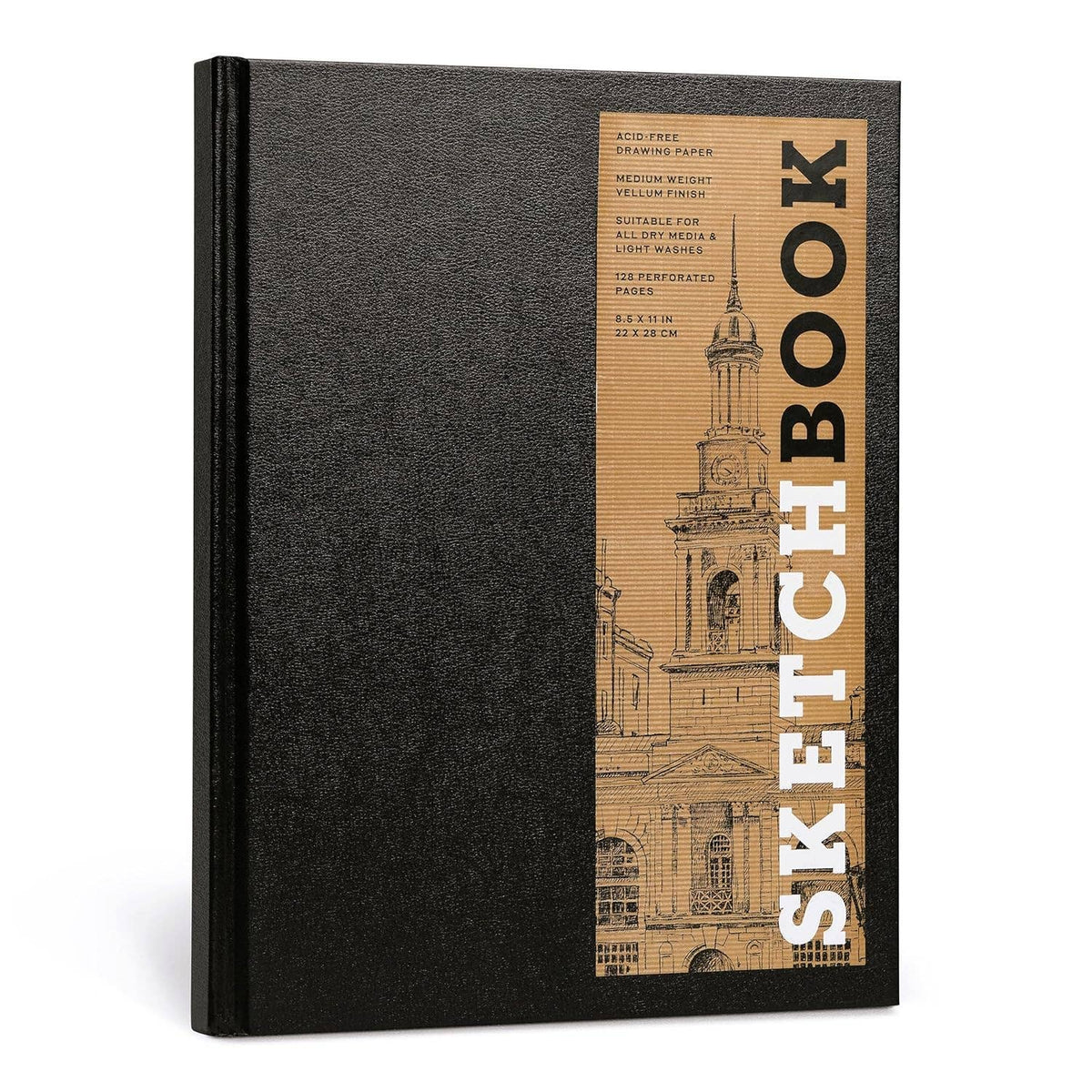 Hachette Book Group - Large Sketchbook 8.5 x 11" - Basic Bound (Black): Hardcover