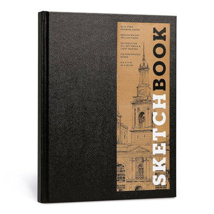 Hachette Book Group - Large Sketchbook 8.5 x 11" - Basic Bound (Black): Hardcover