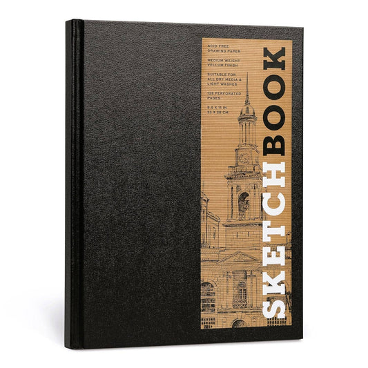 Hachette Book Group - Large Sketchbook 8.5 x 11" - Basic Bound (Black): Hardcover