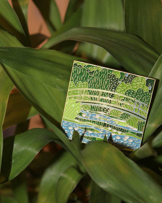 Pin Museum - Water Lilies and Japanese Bridge • Enamel Pin