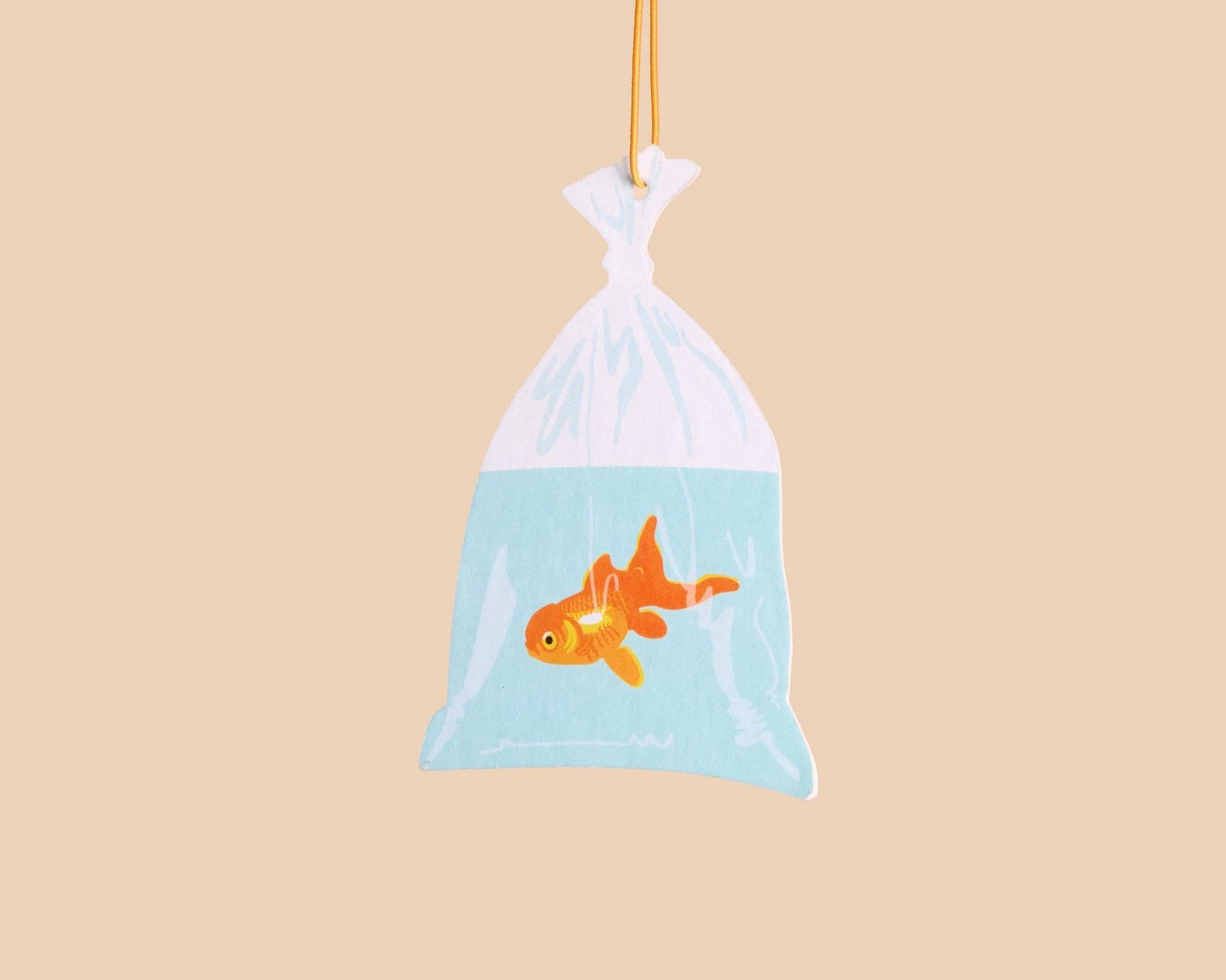 And Here We Are - Air Freshener—Goldfish in Bag—Rain Scent (Circus, Fun Gift) - PMA Store at the Portland Museum of Art, Maine