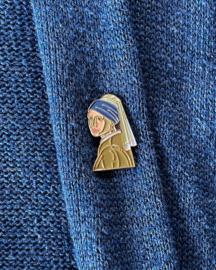 Pin Museum - Girl with a Pearl Earring • Enamel Pin - PMA Store at the Portland Museum of Art, Maine