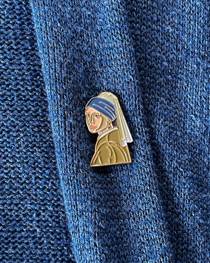 Pin Museum - Girl with a Pearl Earring • Enamel Pin - PMA Store at the Portland Museum of Art, Maine