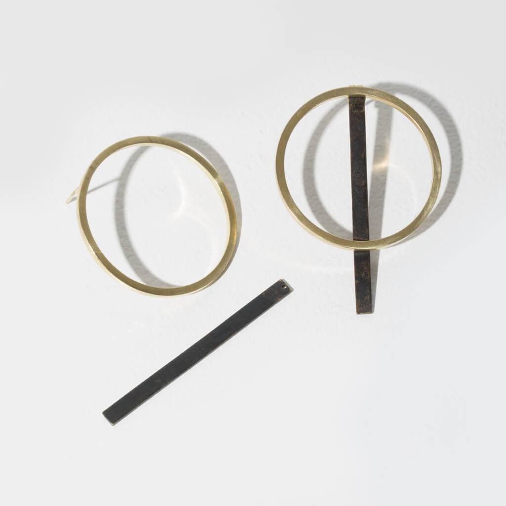 MULXIPLY - Embrace Convertible Earrings | Mixed Metals - PMA Store at the Portland Museum of Art, Maine