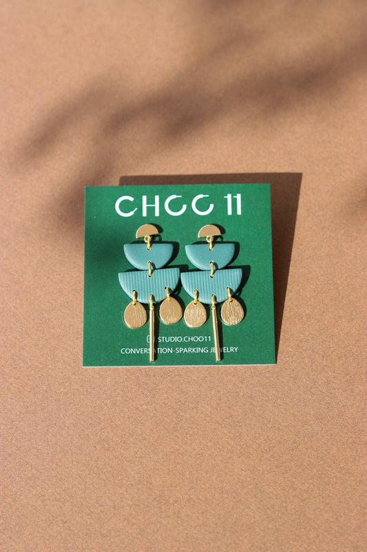 KAYLA EARRINGS // GOLD TONE: Forrest - PMA Store at the Portland Museum of Art, Maine