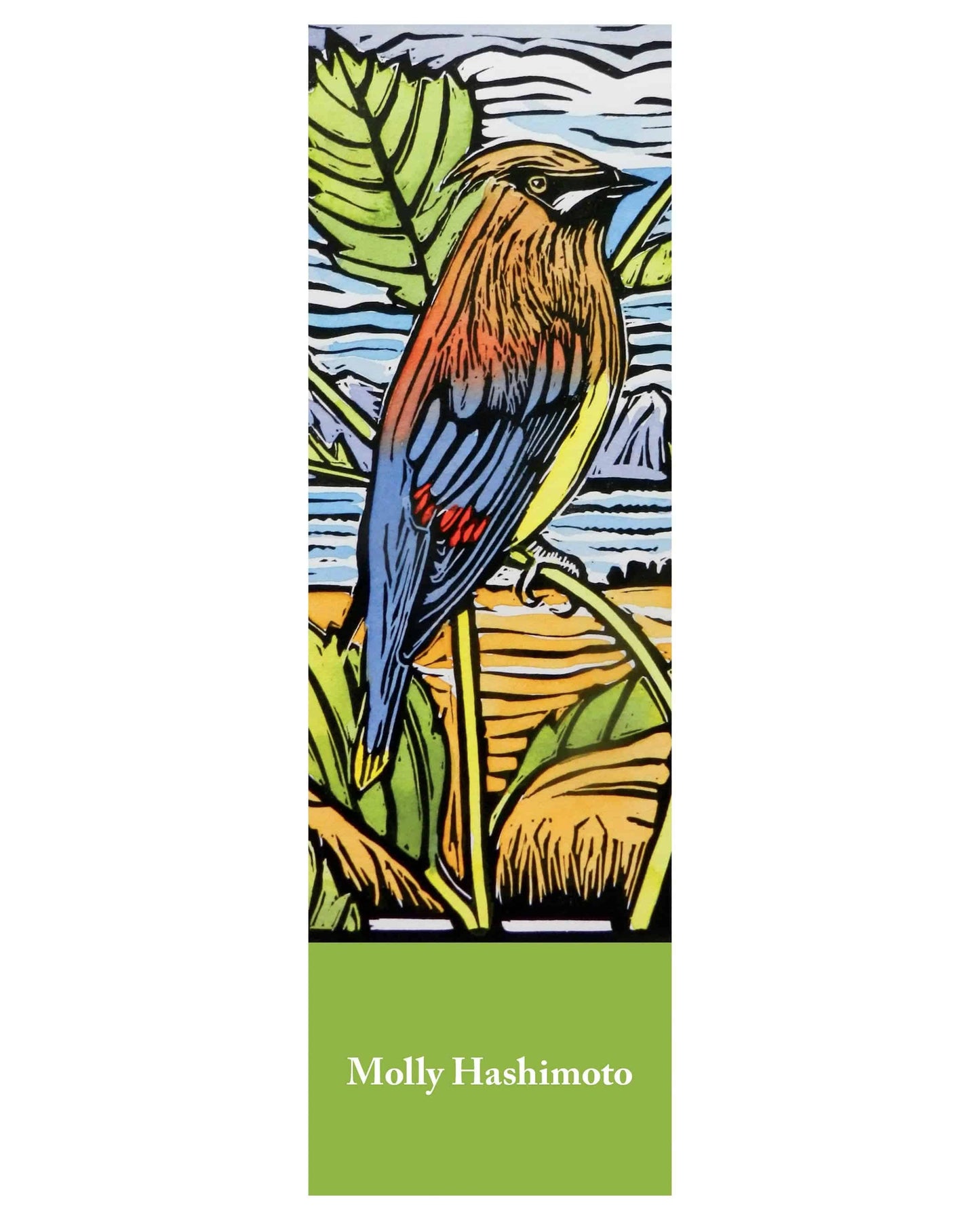 Pomegranate - Molly Hashimoto: Cedar Waxwing Bookmark - PMA Store at the Portland Museum of Art, Maine