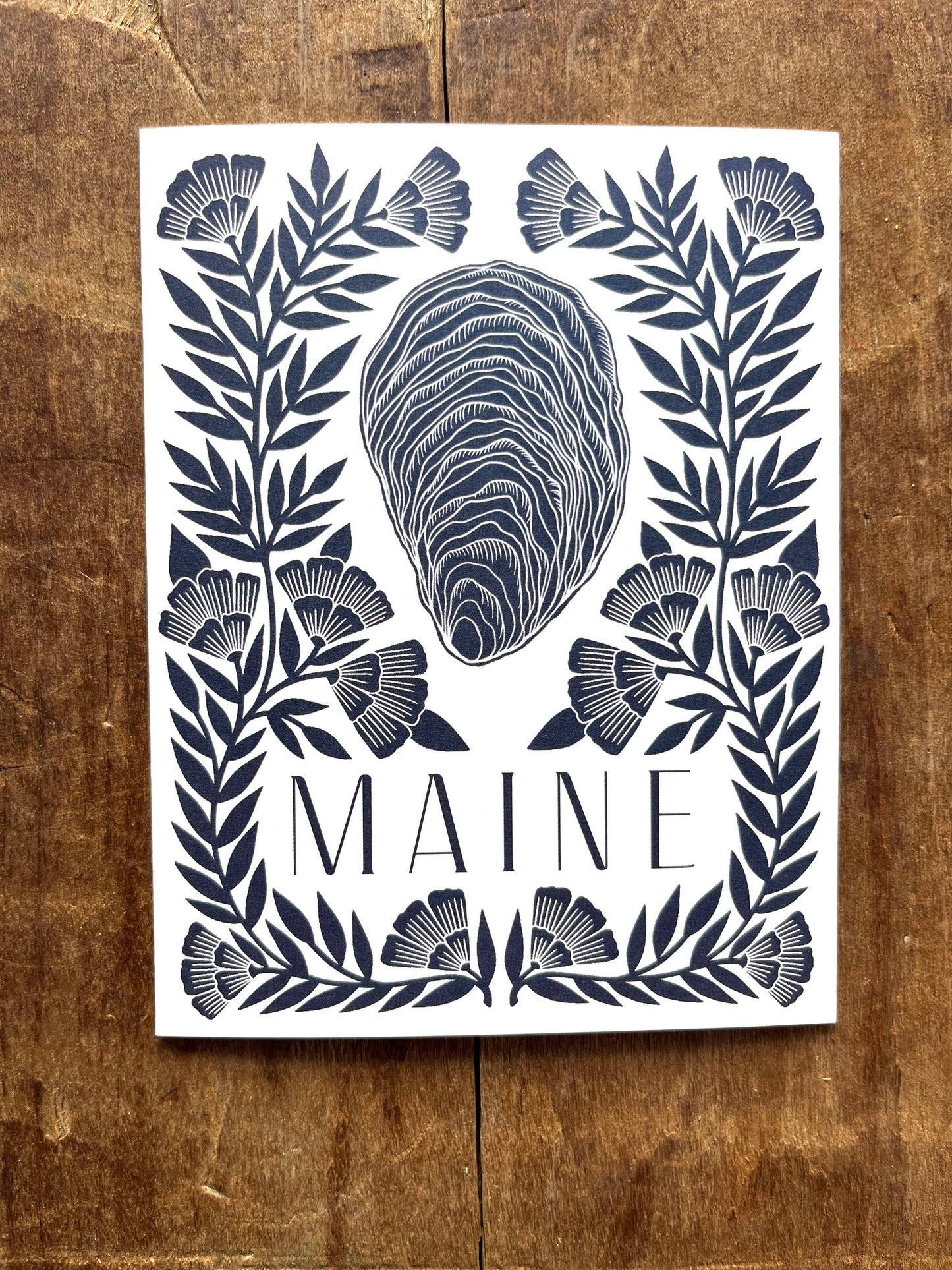Katharine Watson - Maine Oyster Greeting Card: Single Card - PMA Store at the Portland Museum of Art, Maine