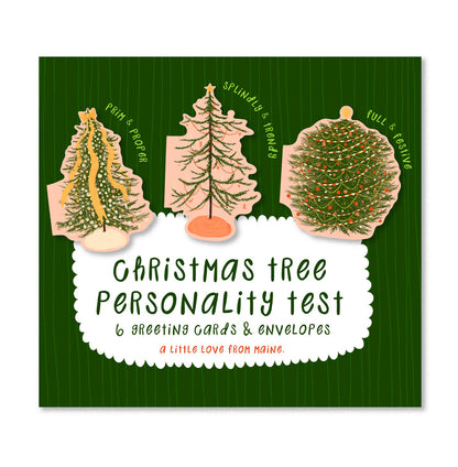 Avery Reed - Christmas Tree Personality Test Greeting Card Set | Set of 6