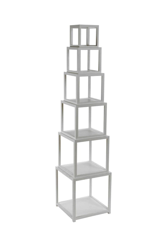 Wood Cube Risers in Set of 3 or Set of 6: White / 6 Cubes - PMA Store at the Portland Museum of Art, Maine