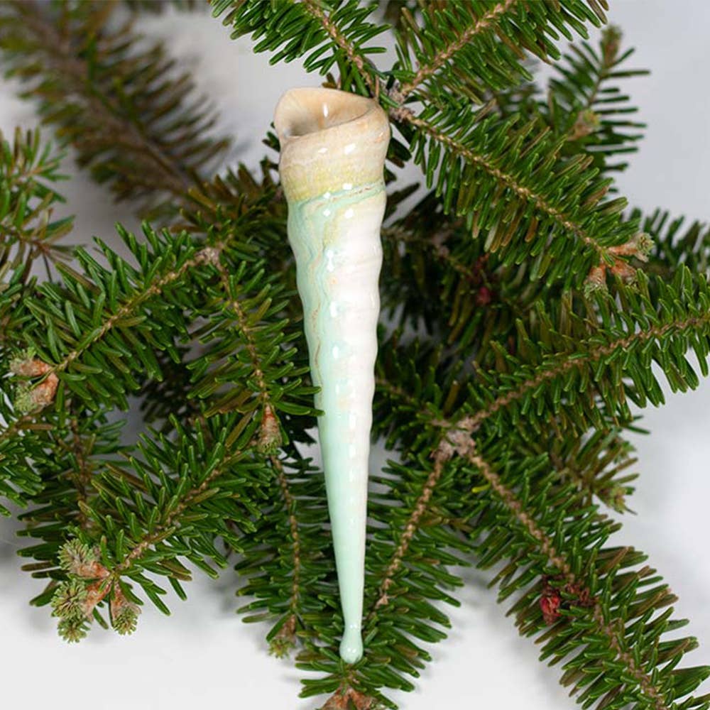Alison Evans Ceramics - Spiral Ornament: Seafoam