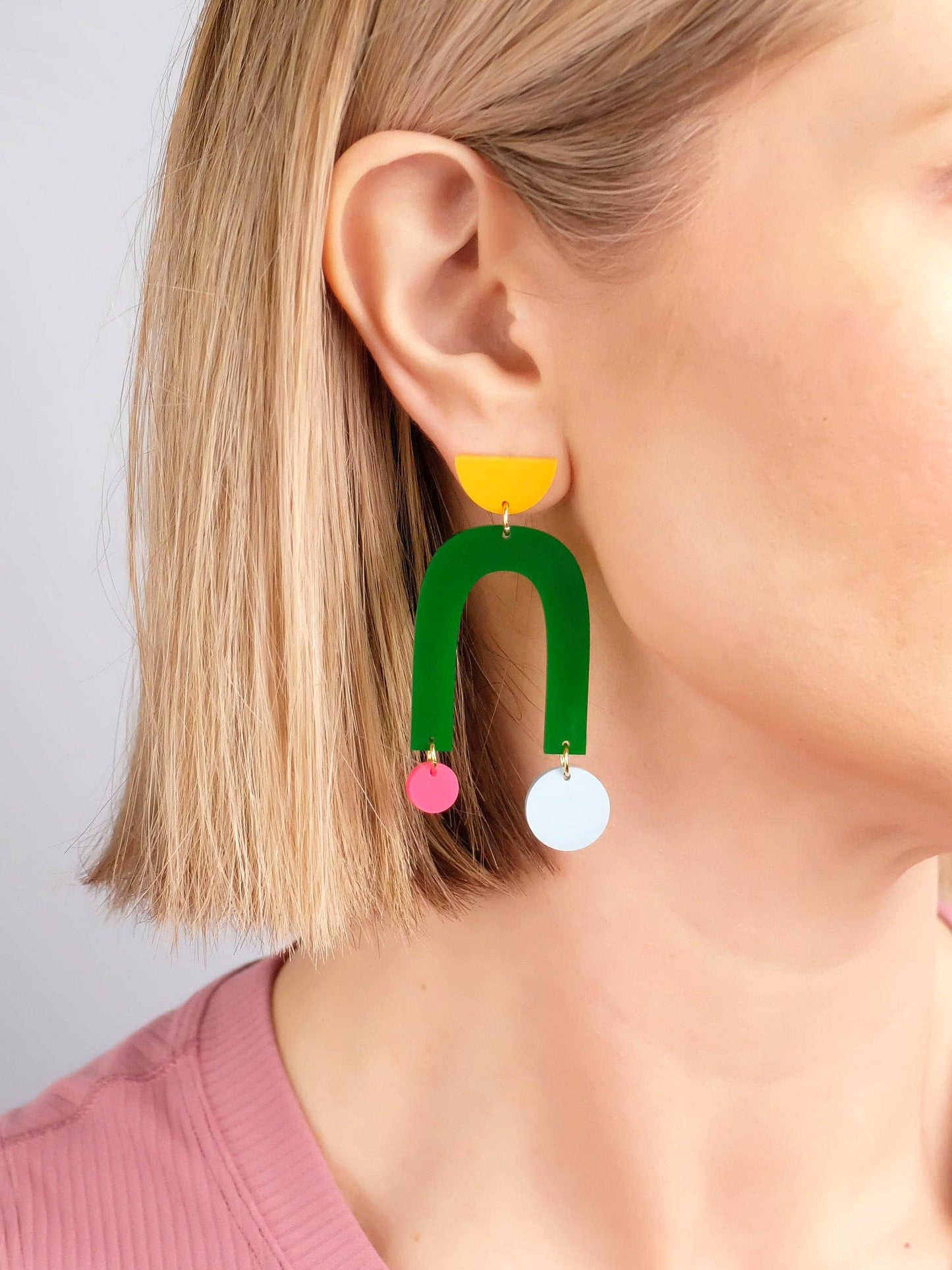 Combinist Goods - Collage Earrings: Mango