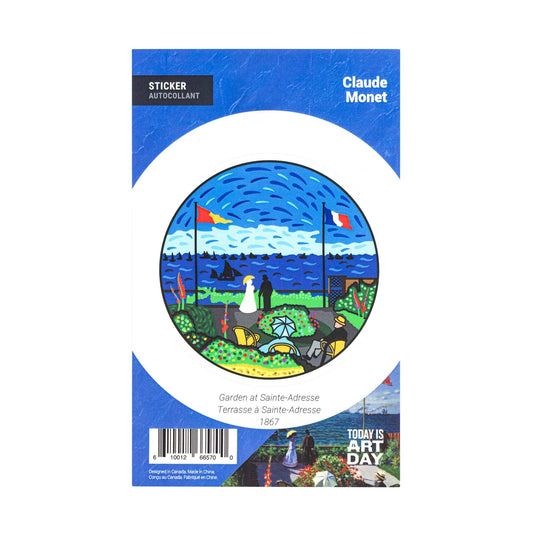 Today is Art Day - Sticker - Garden at Sainte-Adresse - Monet - PMA Store at the Portland Museum of Art, Maine