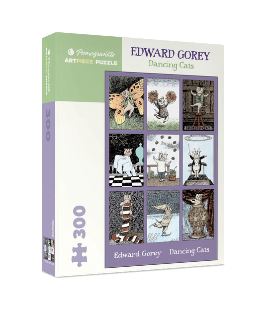 Pomegranate - Edward Gorey: Dancing Cats 300-Piece Jigsaw Puzzle - PMA Store at the Portland Museum of Art, Maine