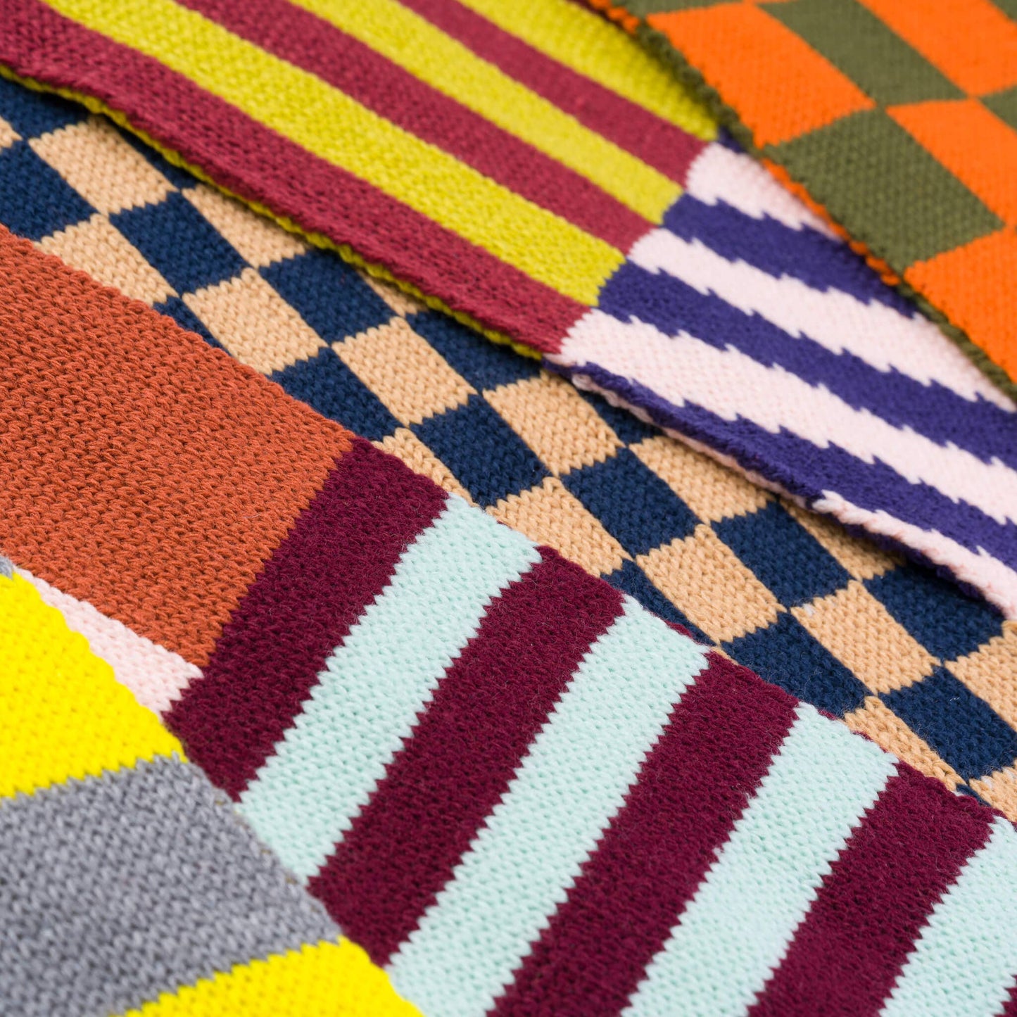 VERLOOP | knits - Pattern Patch Skinny Knit Scarf: Desert - PMA Store at the Portland Museum of Art, Maine