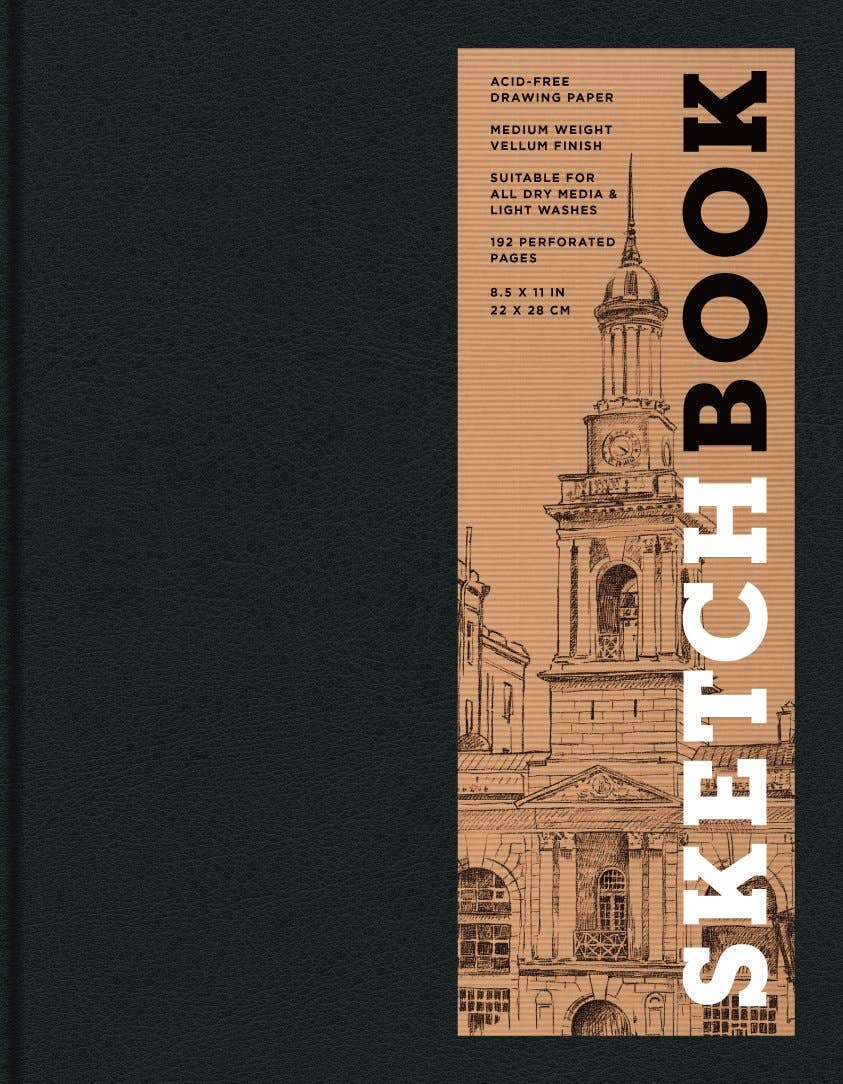 Hachette Book Group - Large Sketchbook 8.5 x 11" - Basic Bound (Black): Hardcover