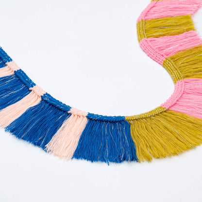 Patchwork Stripe Fringe Garland: Desert - PMA Store at the Portland Museum of Art, Maine