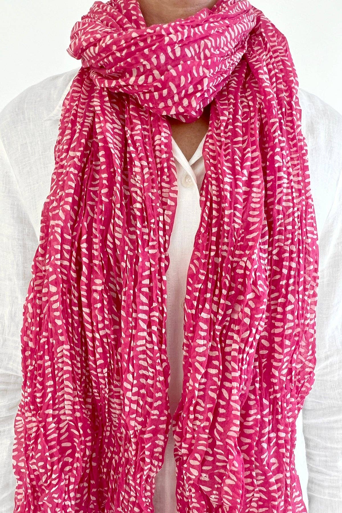 See Design - Cotton Scarf: Story Aqua/Citron