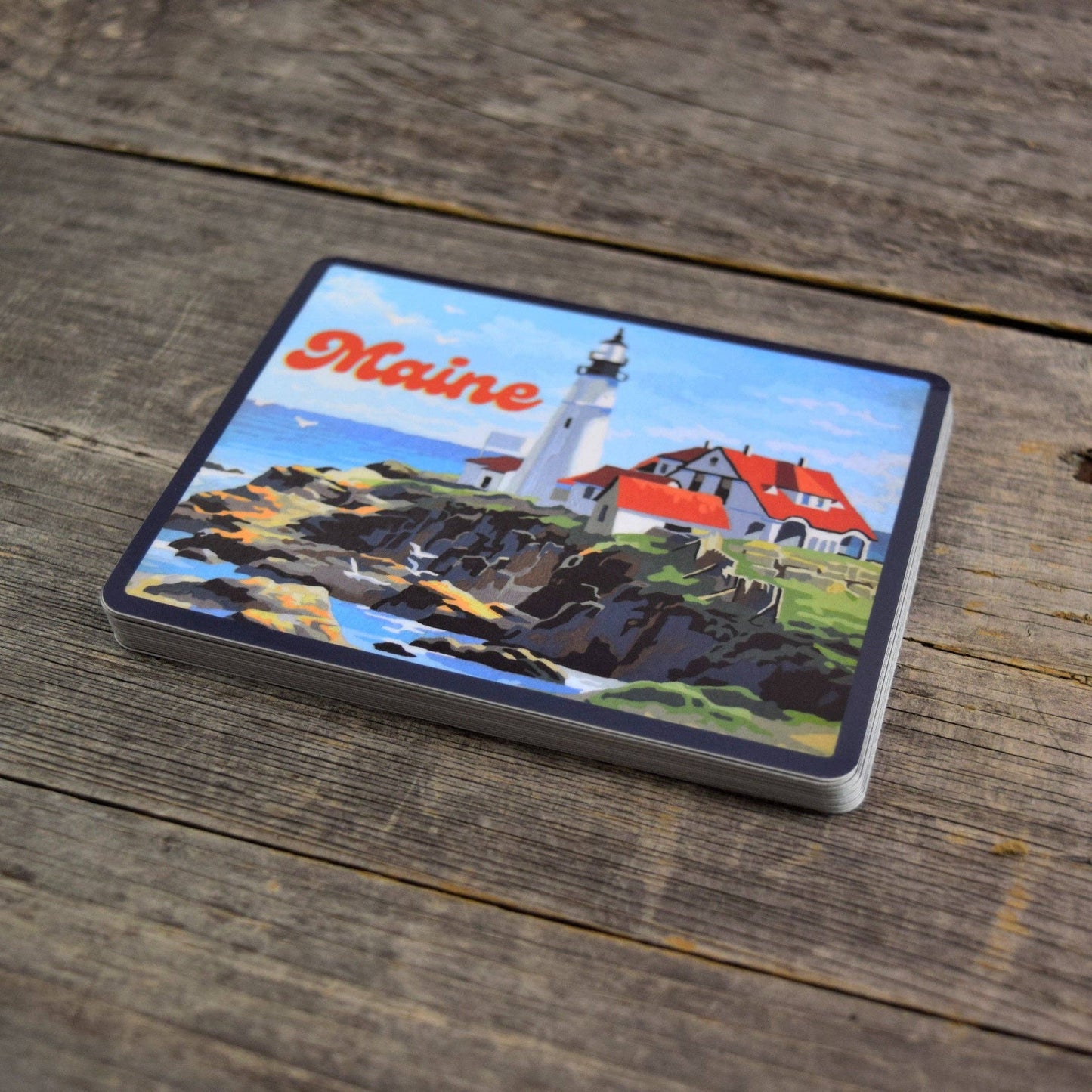 Quiet Tide Goods - Maine Lighthouse Vinyl Sticker - PMA Store at the Portland Museum of Art, Maine