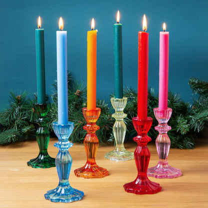 Talking Tables USA - Home, Birthday, Games & Seasonal Decor - Blue Glass Candle Holder | 4th of July Gifts |