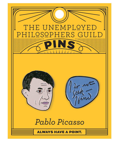 Unemployed Philosophers Guild - Picasso and Quote Enamel Pin Set - PMA Store at the Portland Museum of Art, Maine