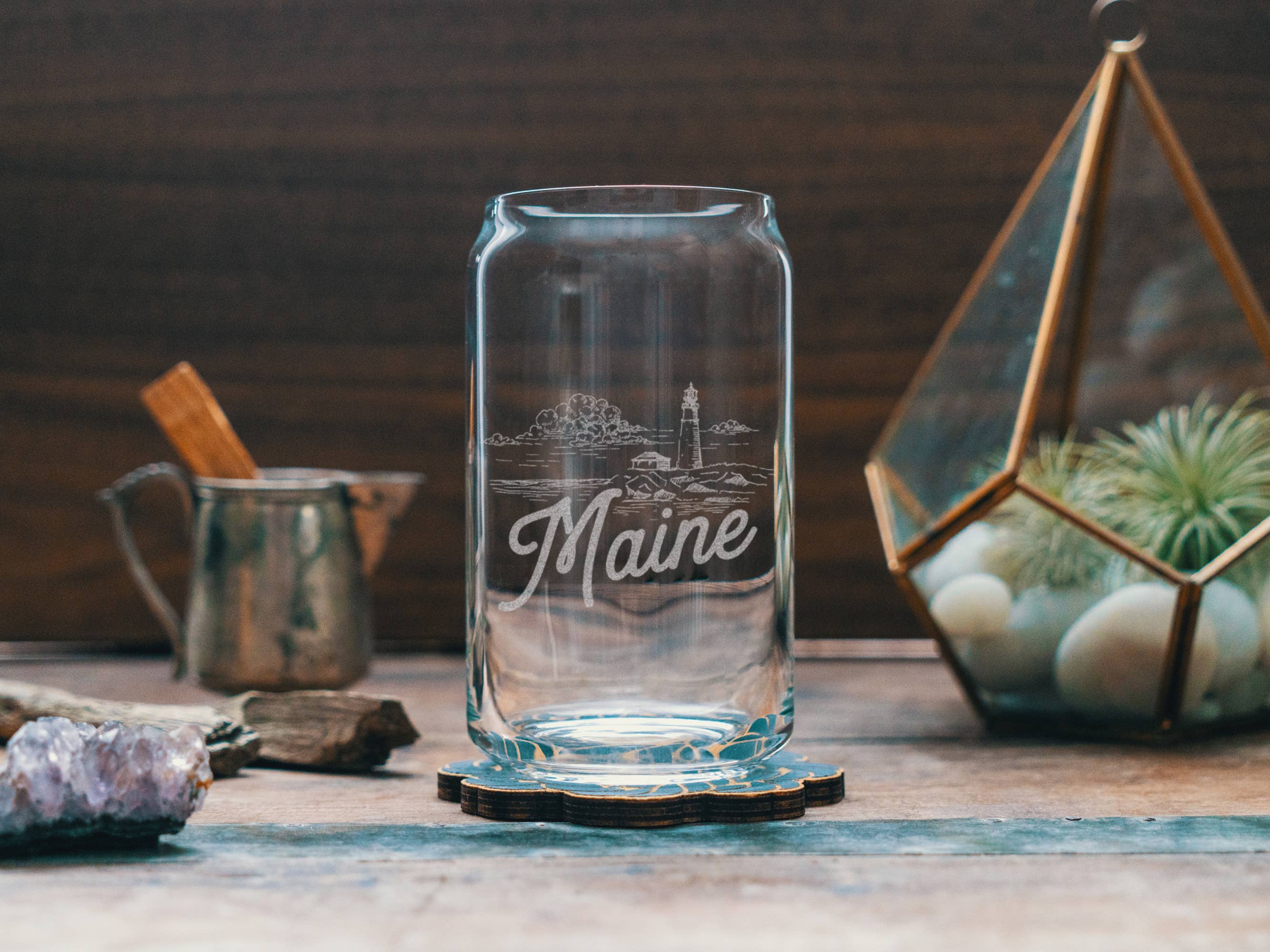 Benoit’s Design Co. Maine State Drinking Glass - Thumbnail 4