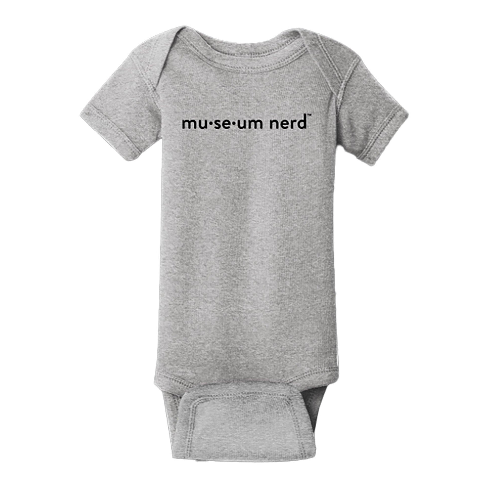 Museum Nerd Phonetic Gray Onesie: 6 Months - PMA Store at the Portland Museum of Art, Maine